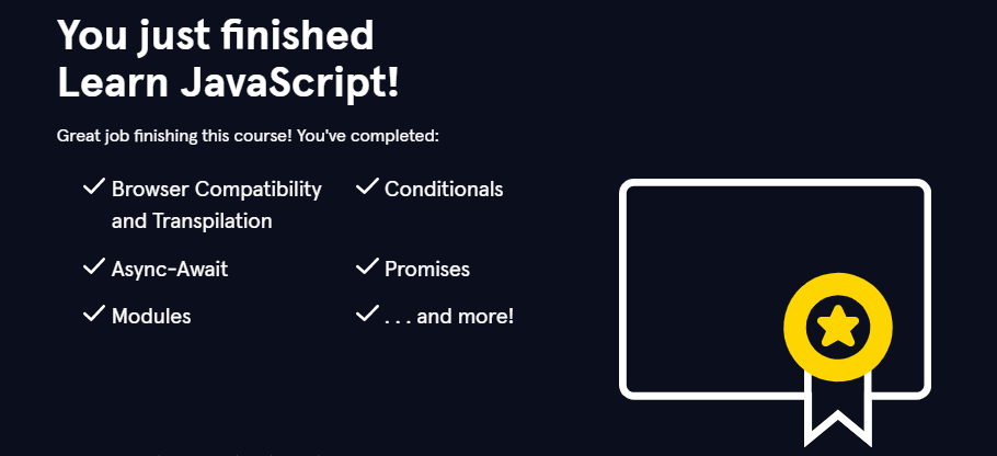 Javascript course complete