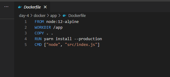 Our docker file