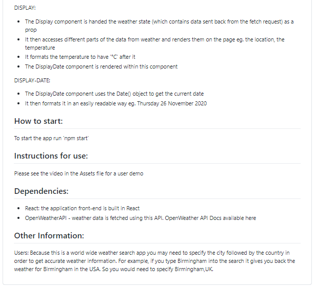 Weather App Docs 2