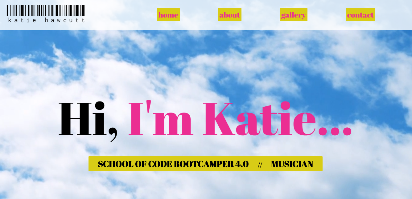 Hi, I'm Katie webpage