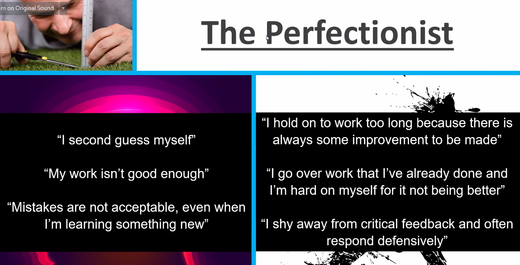 Perfectionist character traits