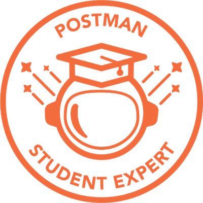 Postman Student Expert certification badge