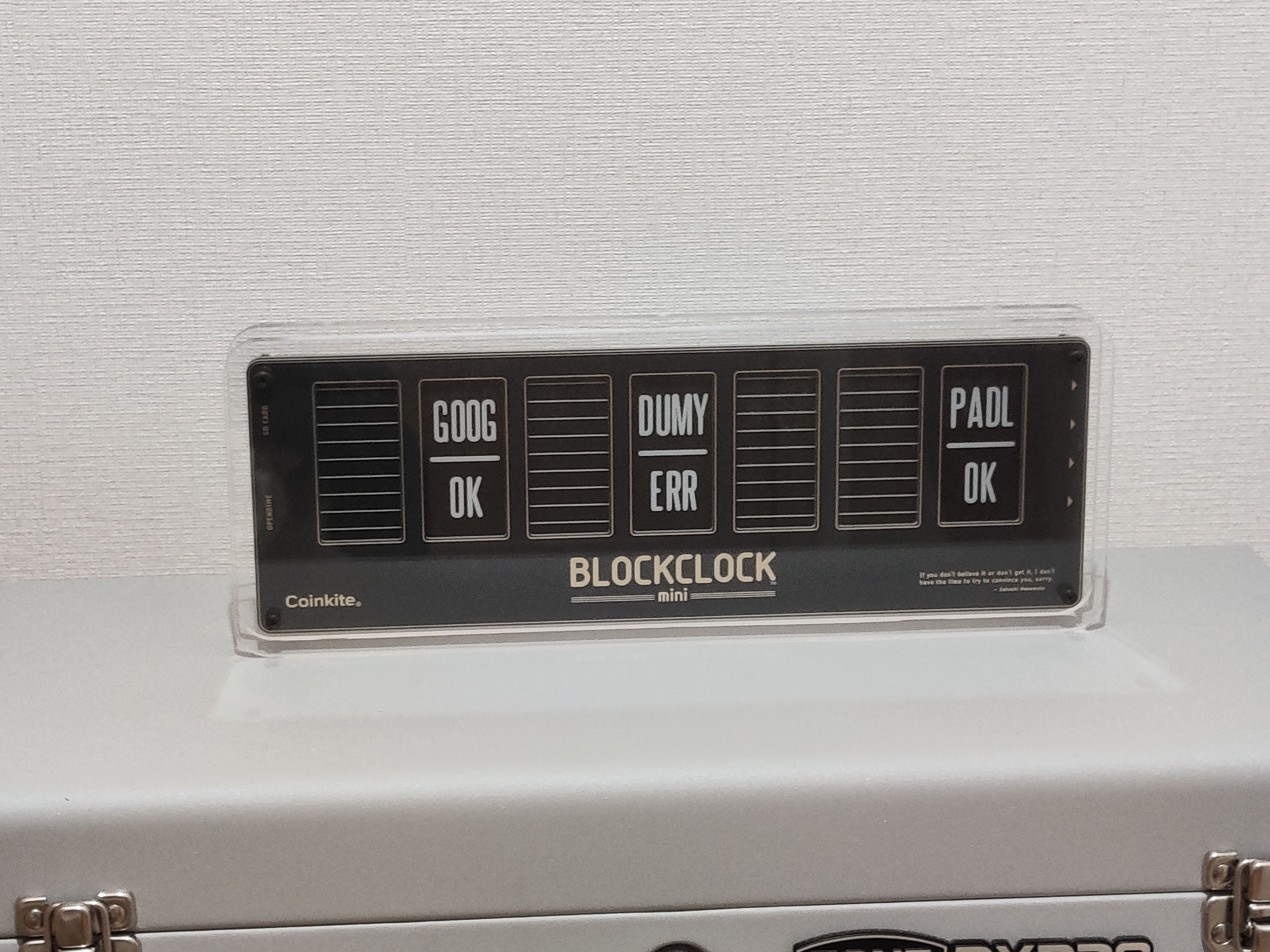 Photo of BlockClock Mini with Lapp Dashboard