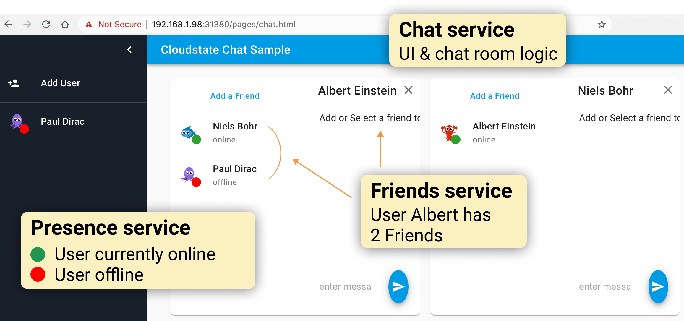 Cloudstate Sample - Chat Application