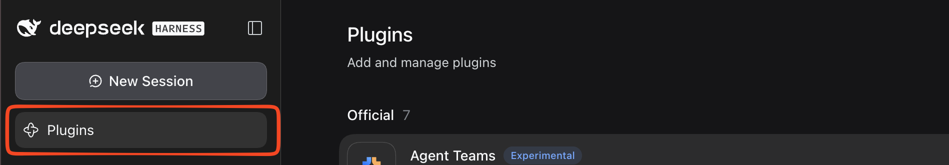 Plugins nav