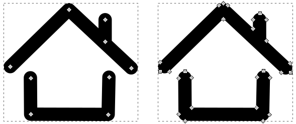 Open vs close paths example