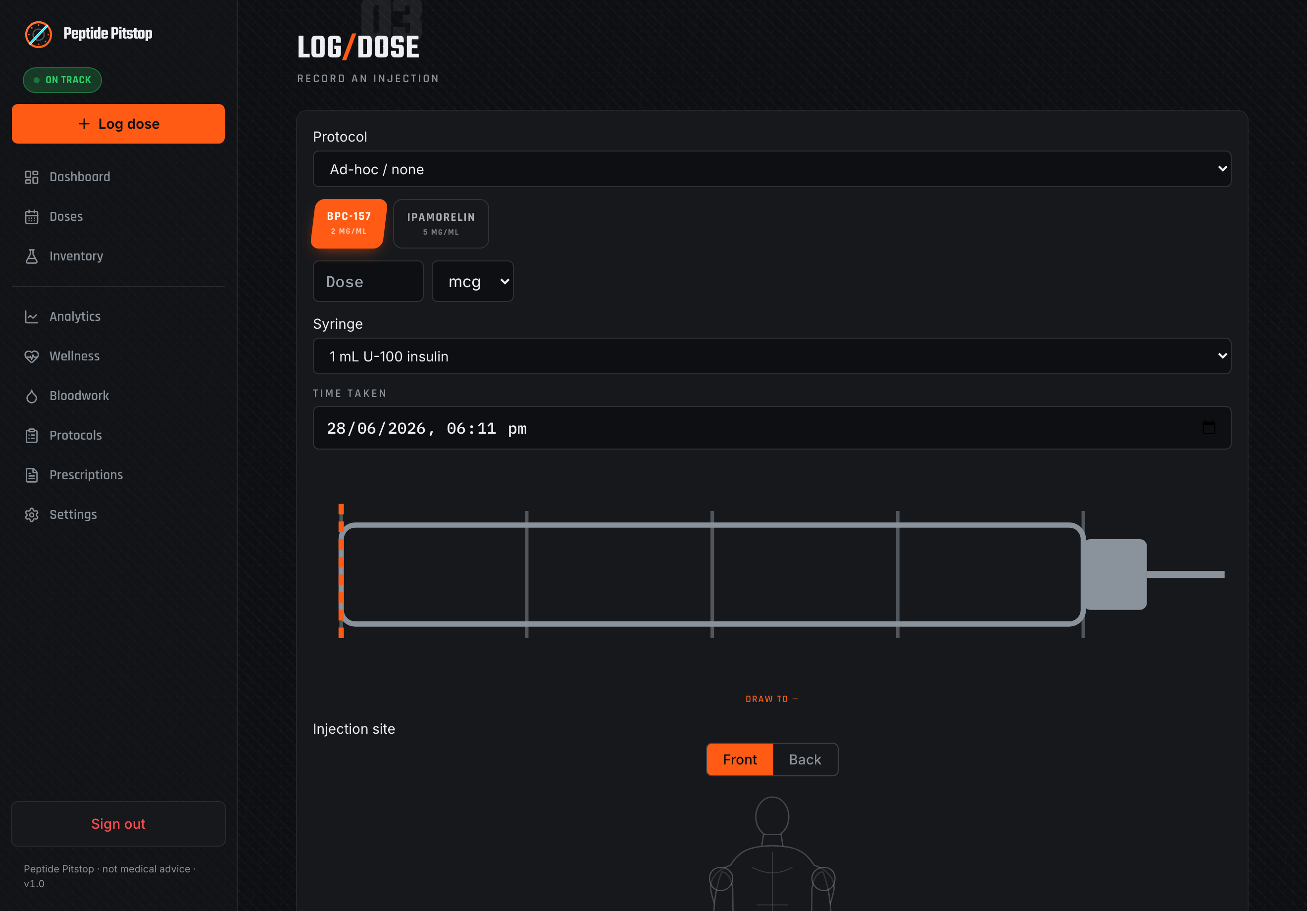 Log a dose