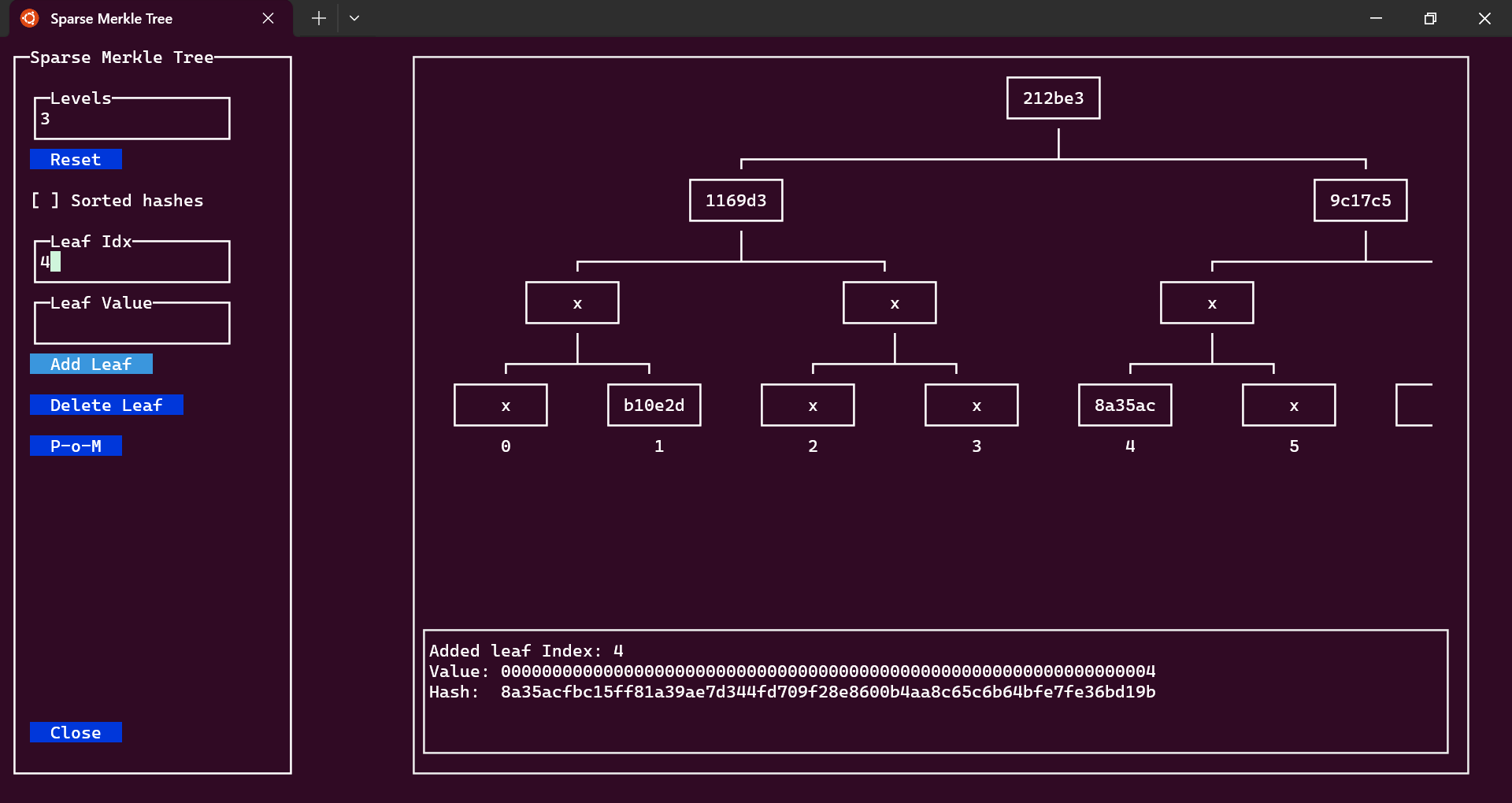 Merkle UI