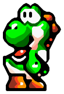 Transparent Yoshi, xBRZ scaled 6x with 5-bit LUT