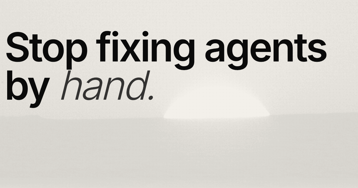Kayba - Stop fixing agents by hand