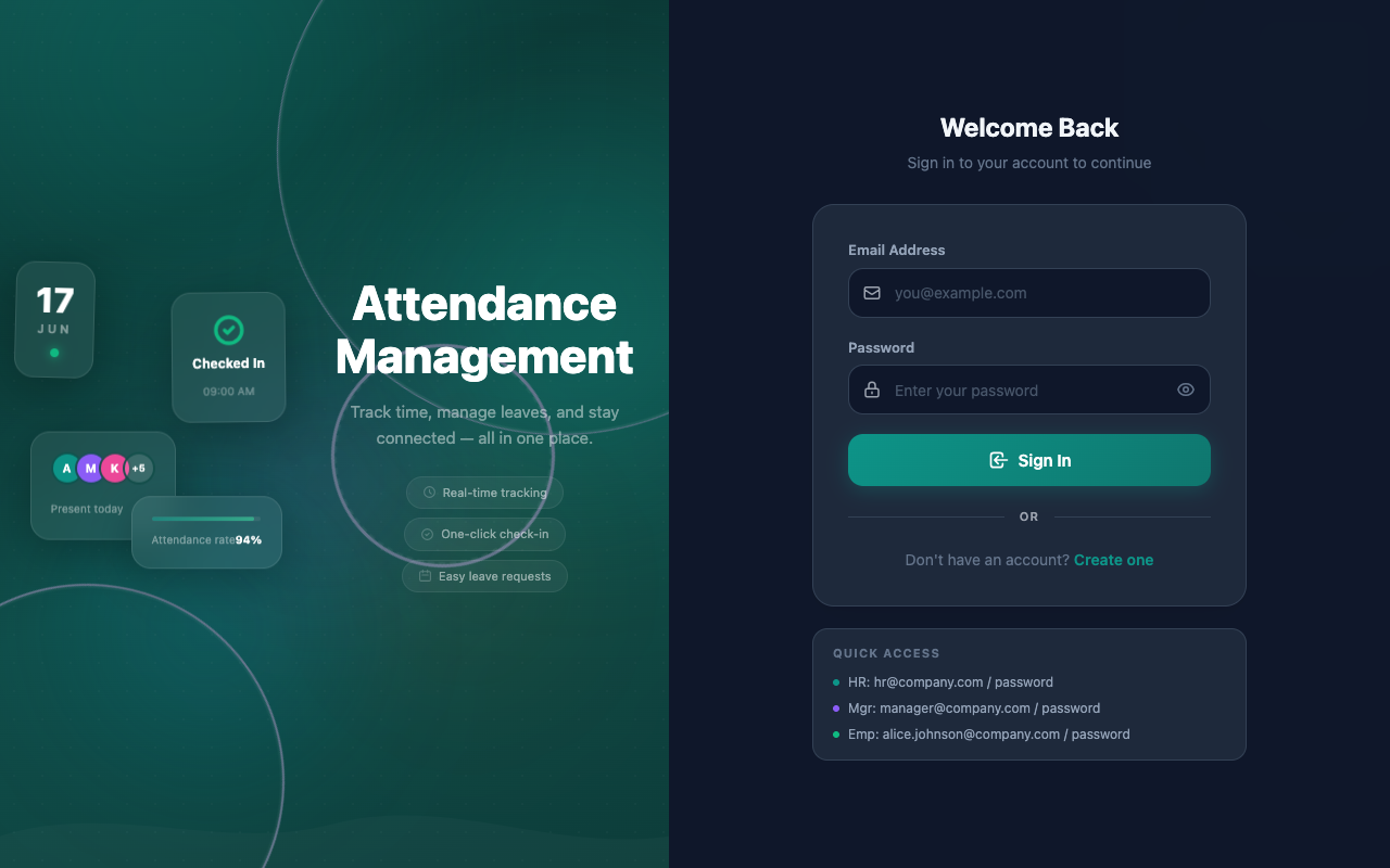 attendance_management screenshot