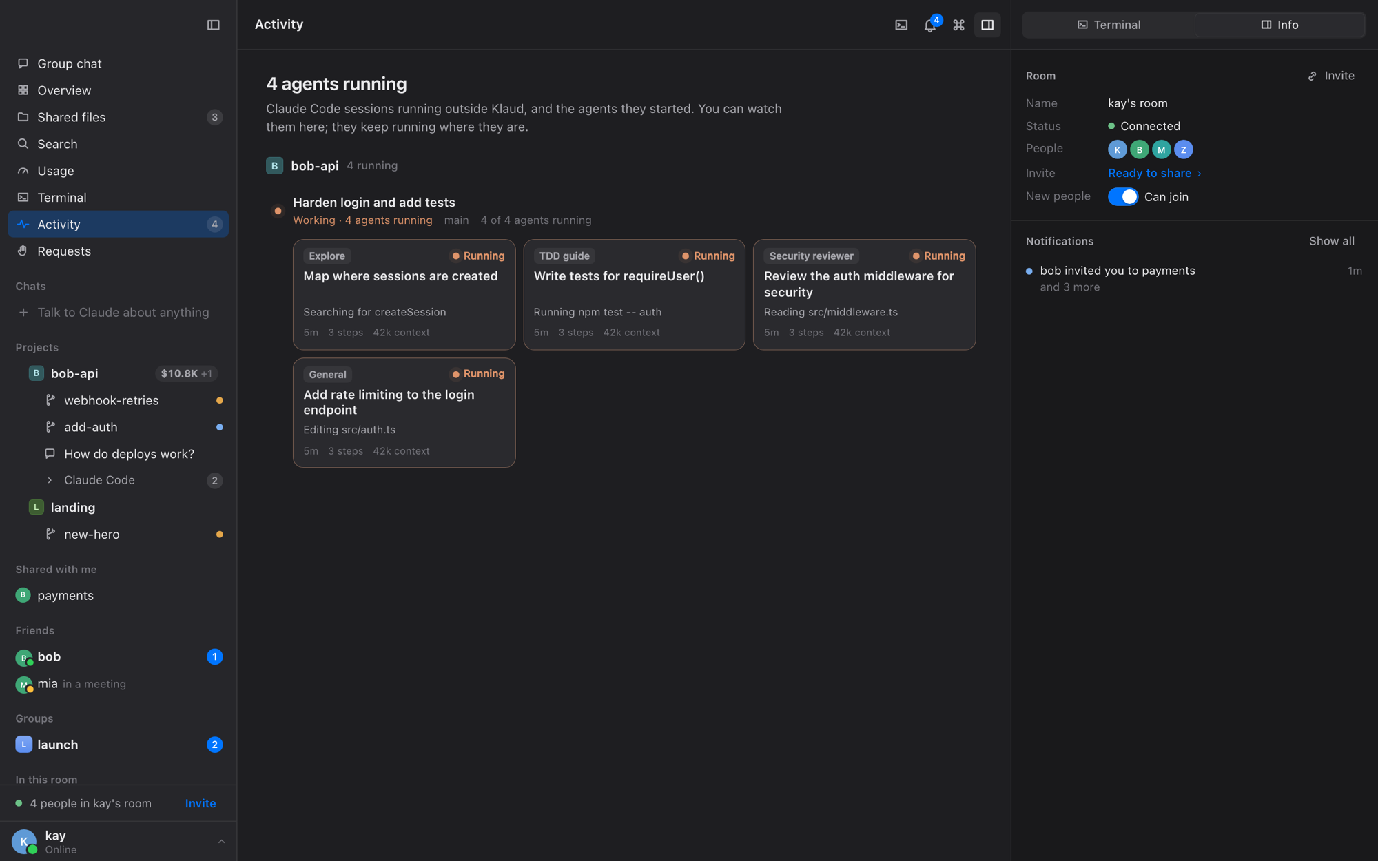 Activity: every Claude Code session and background agent on your Mac