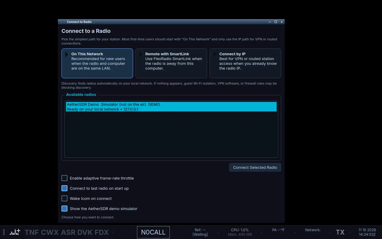 screenshot 1 of Aethersdr