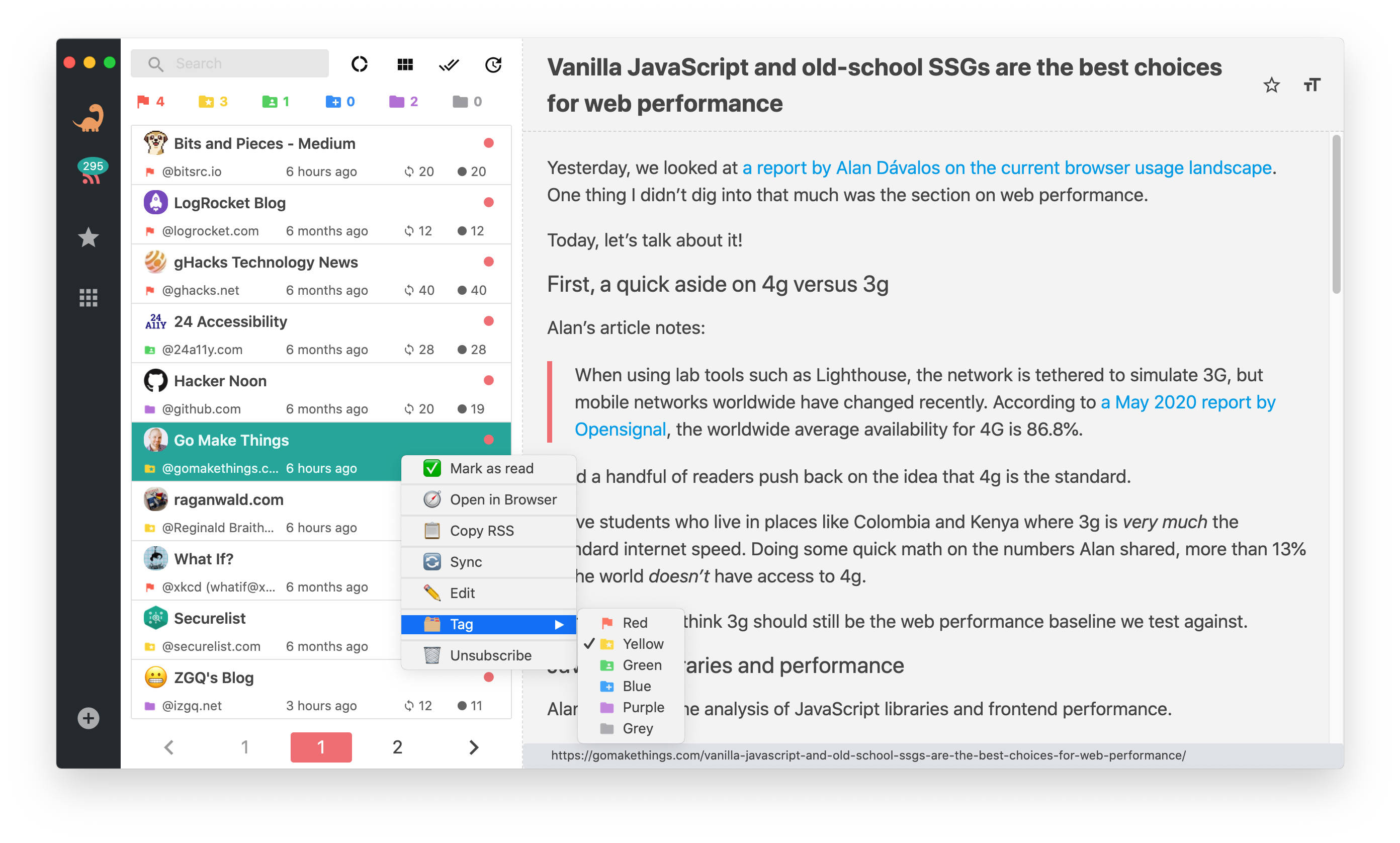 screenshot 1 of Dino Rss Electron
