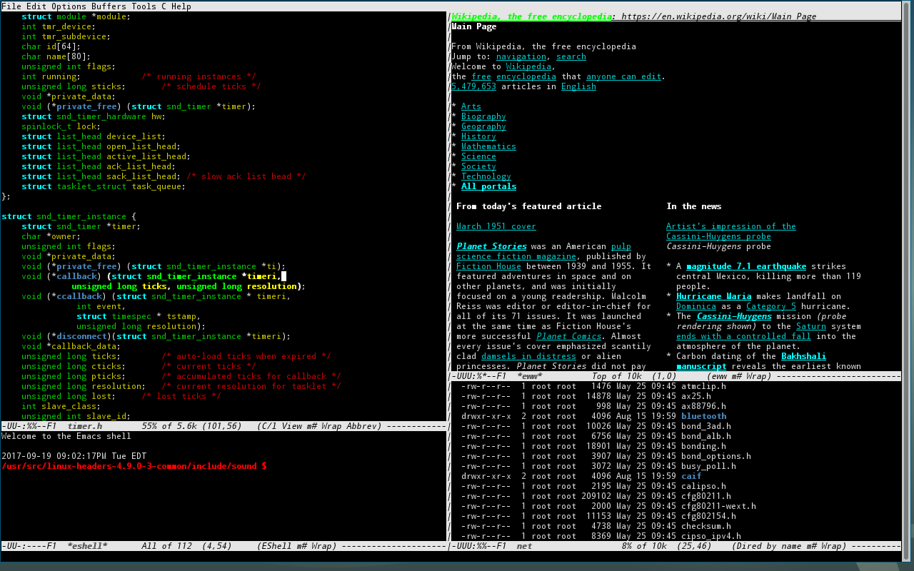screenshot 1 of Emacs Nox