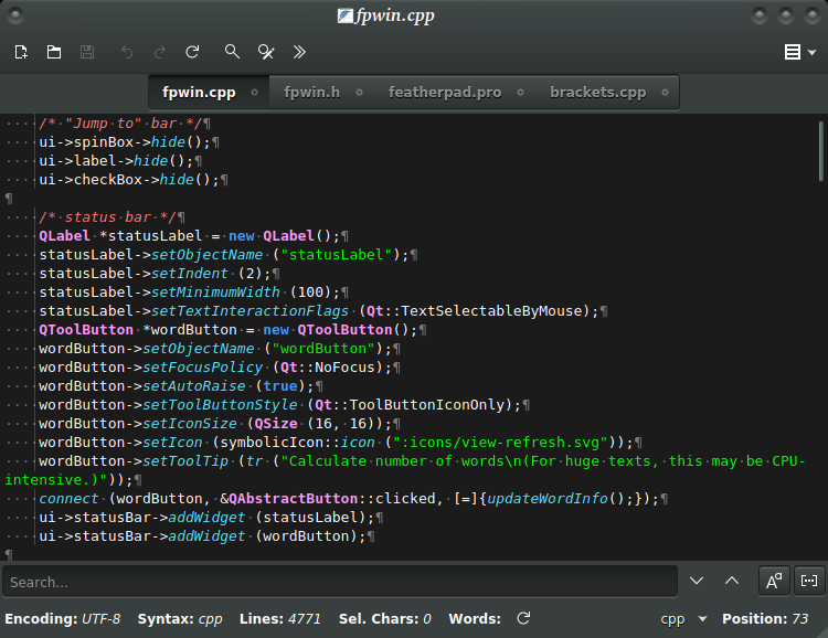 screenshot 1 of FeatherPad