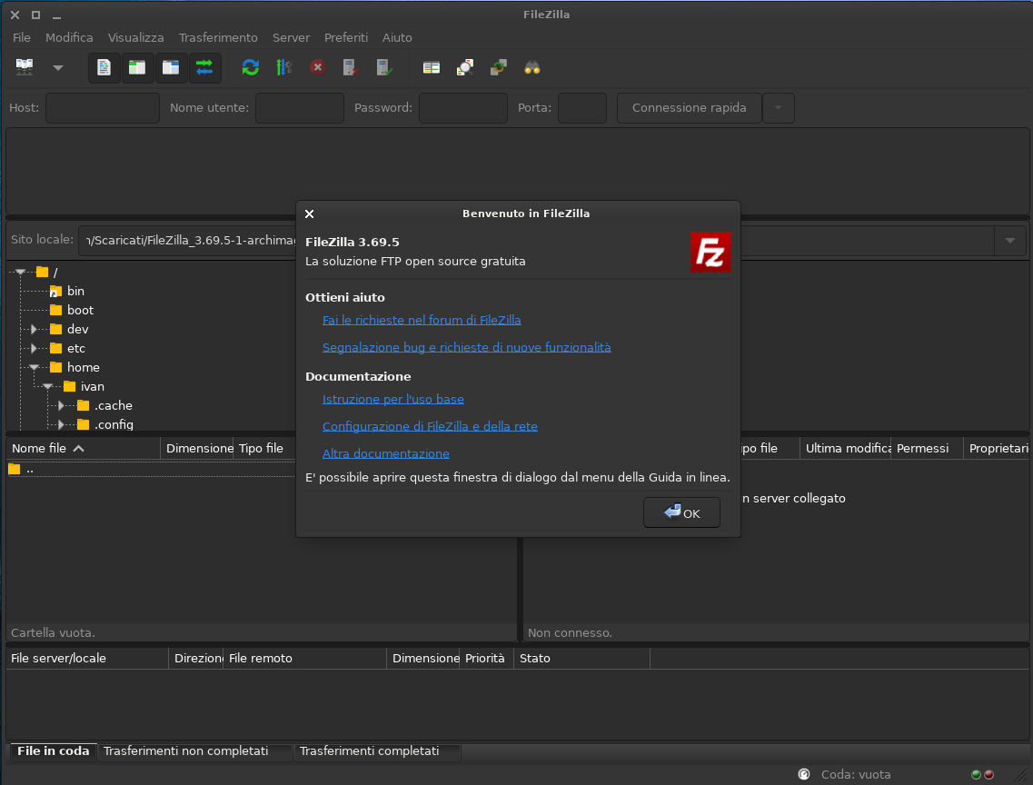 screenshot 1 of FileZilla