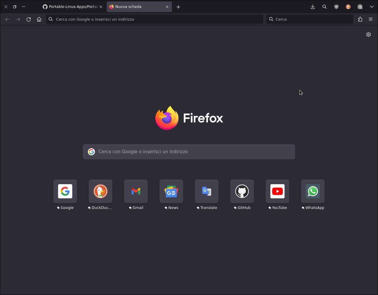 screenshot 1 of Firefox Nightly