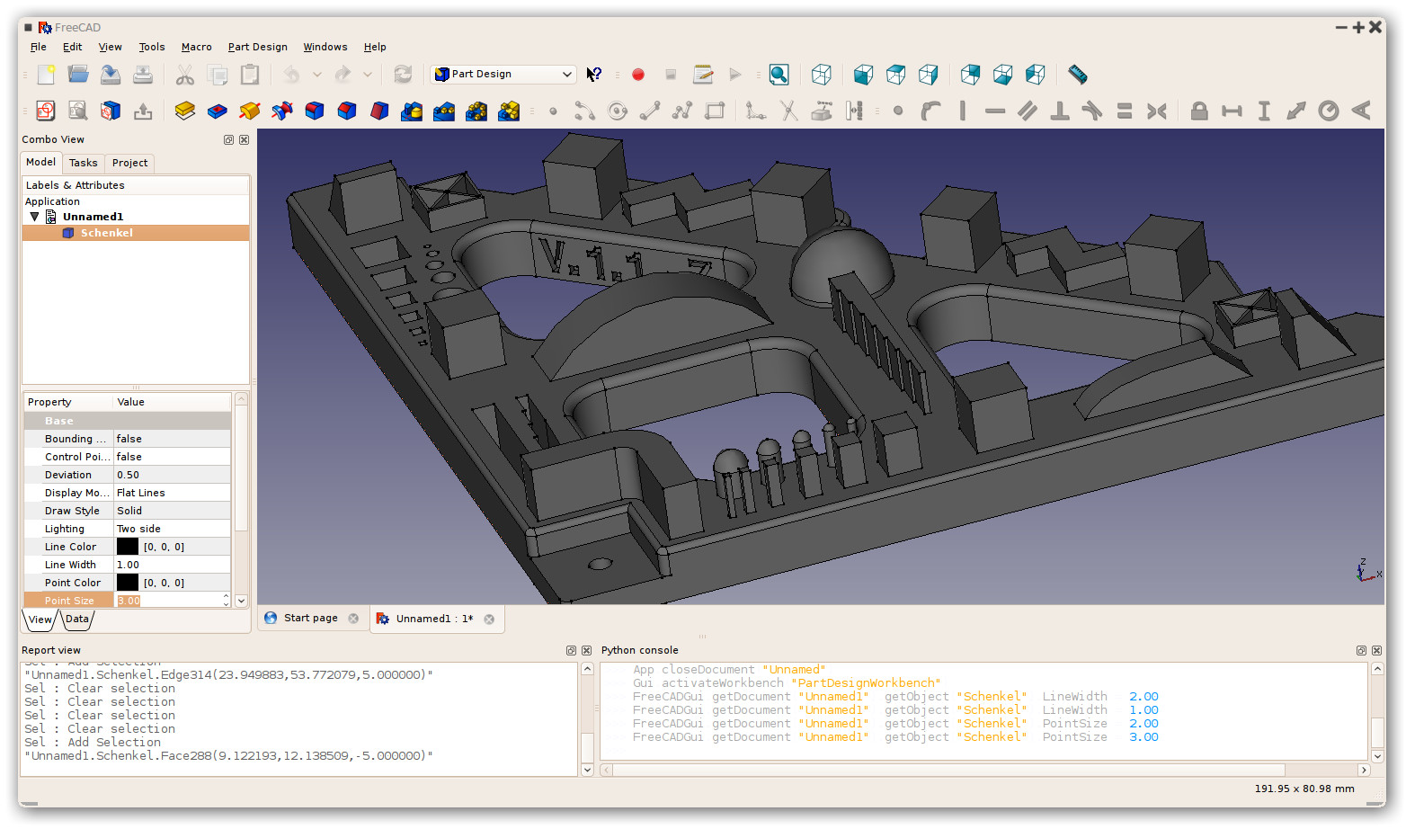 screenshot 1 of FreeCAD