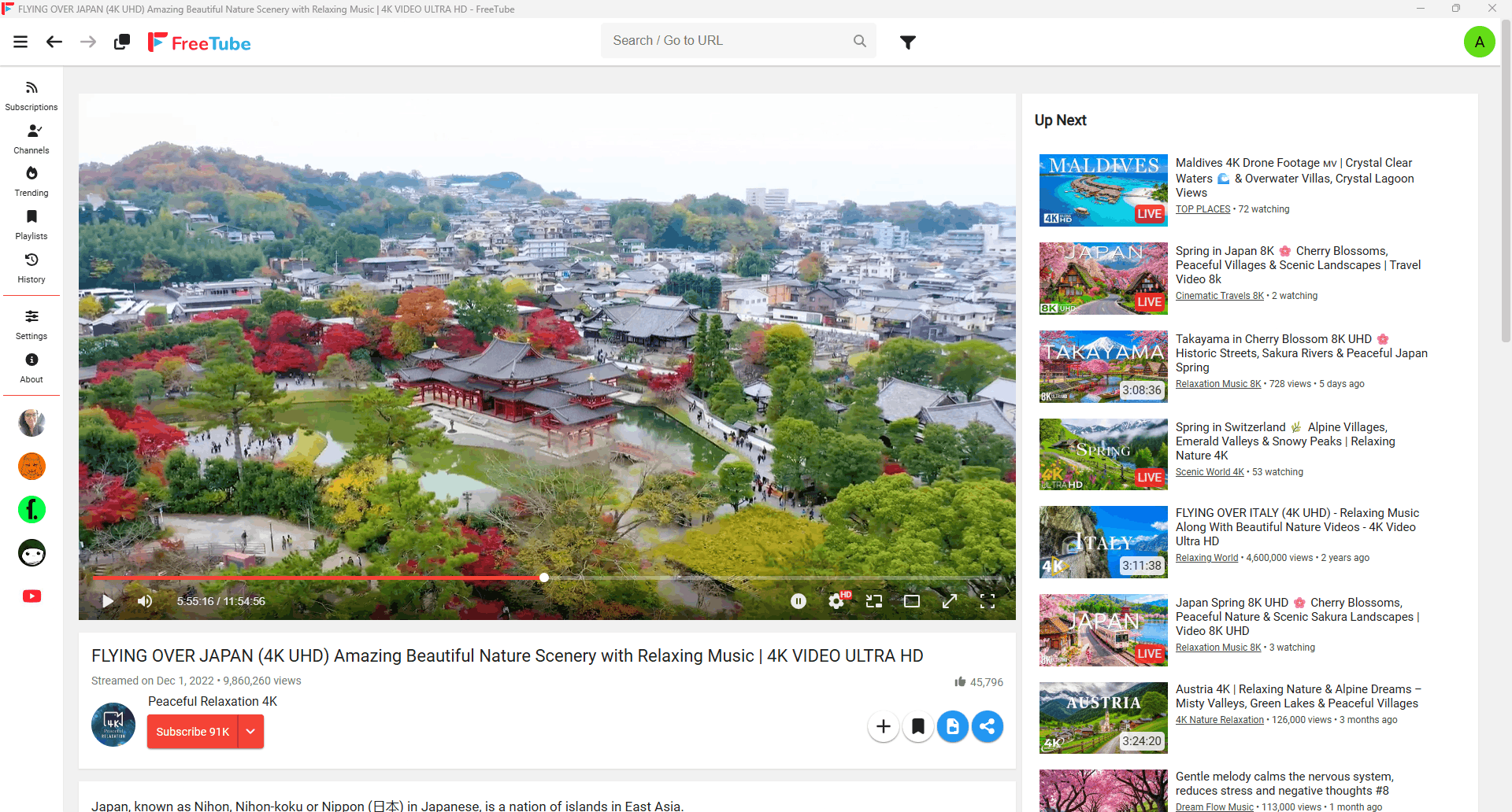 screenshot 1 of FreeTube