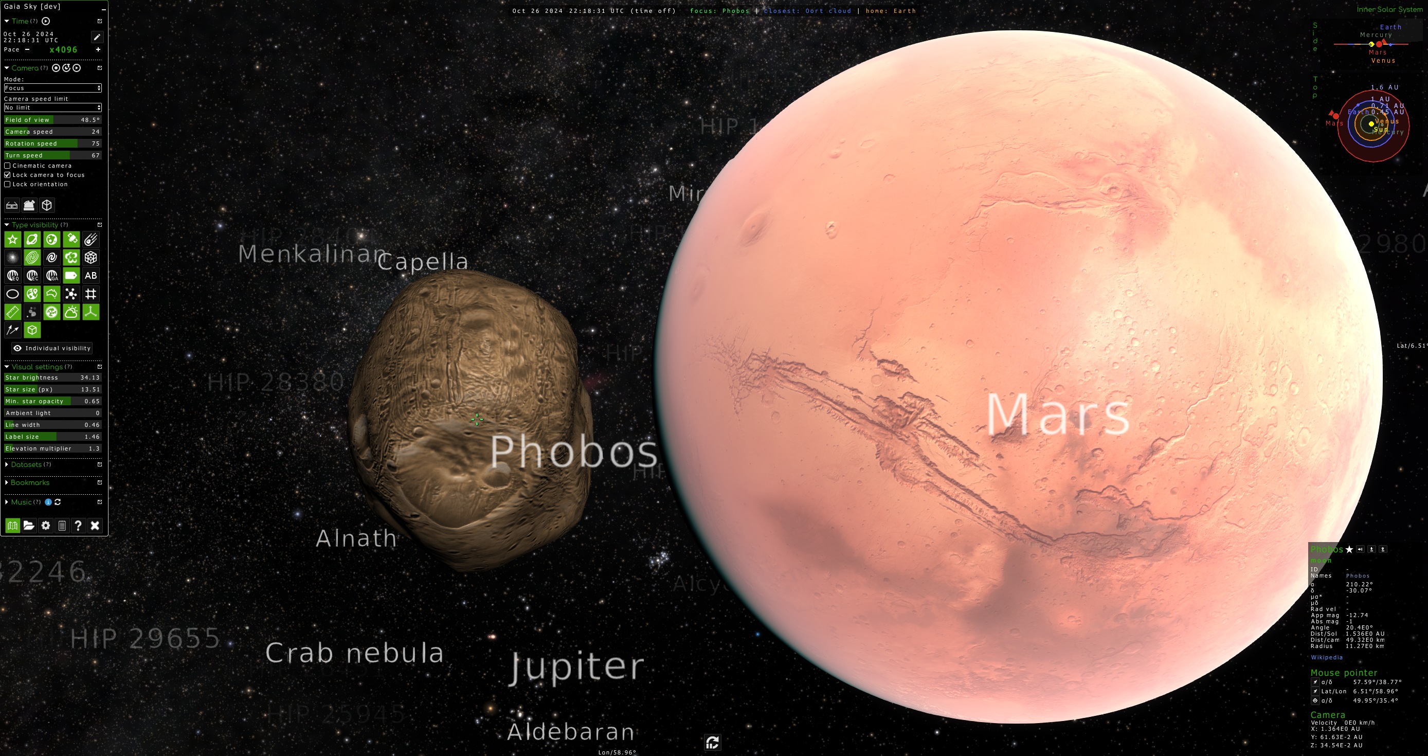 screenshot 1 of Gaiasky