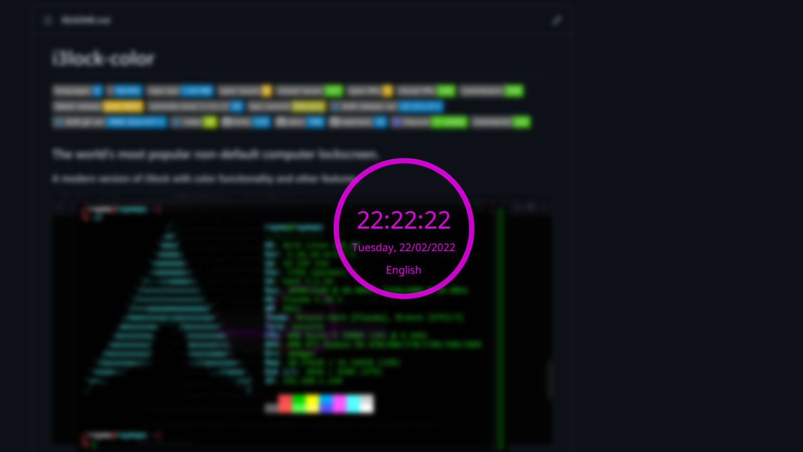 screenshot 1 of I3lock Color