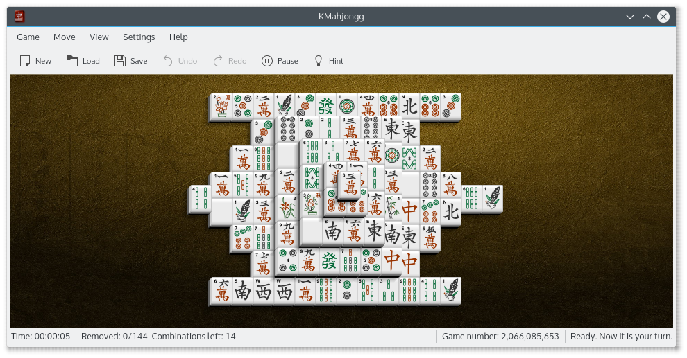 screenshot 1 of Kmahjongg