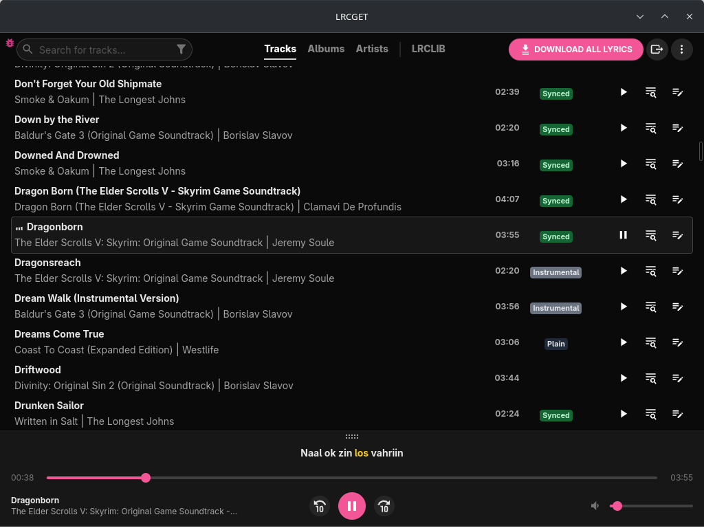screenshot 1 of LrcGet