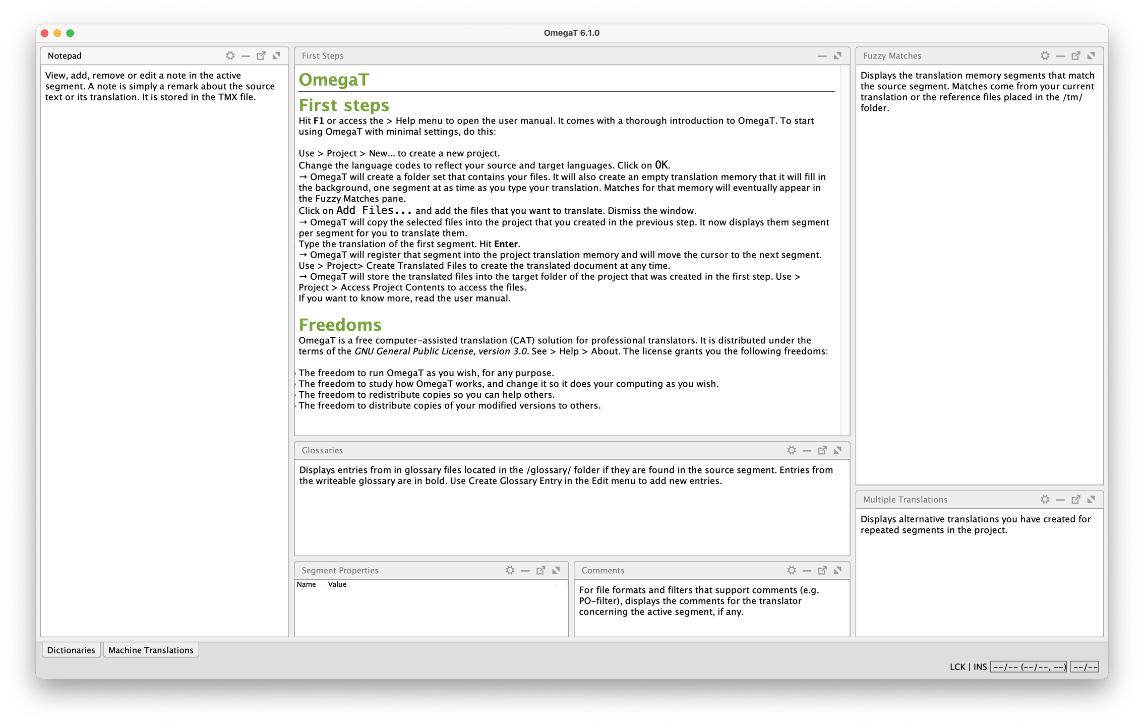 screenshot 1 of Omegat
