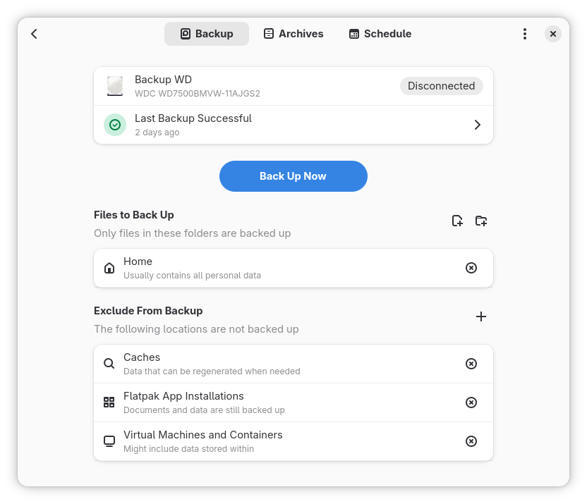 screenshot 1 of Pika Backup