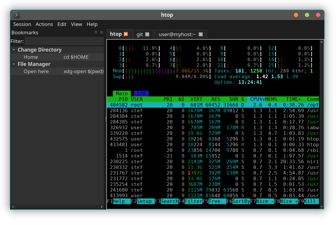 screenshot 1 of QTerminal