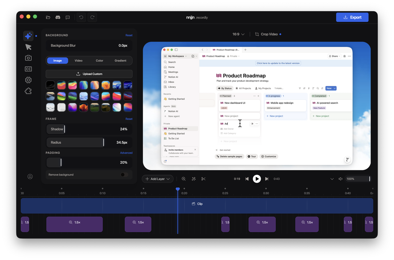 screenshot 1 of Recordly