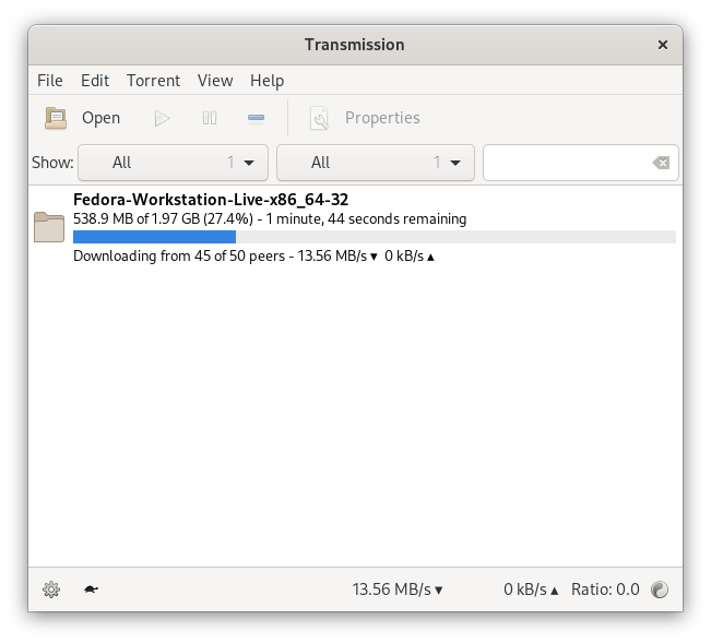 screenshot 1 of Transmission GTK