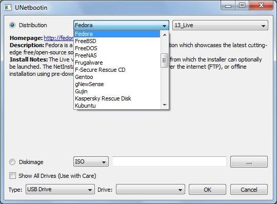 screenshot 1 of UNetbootin