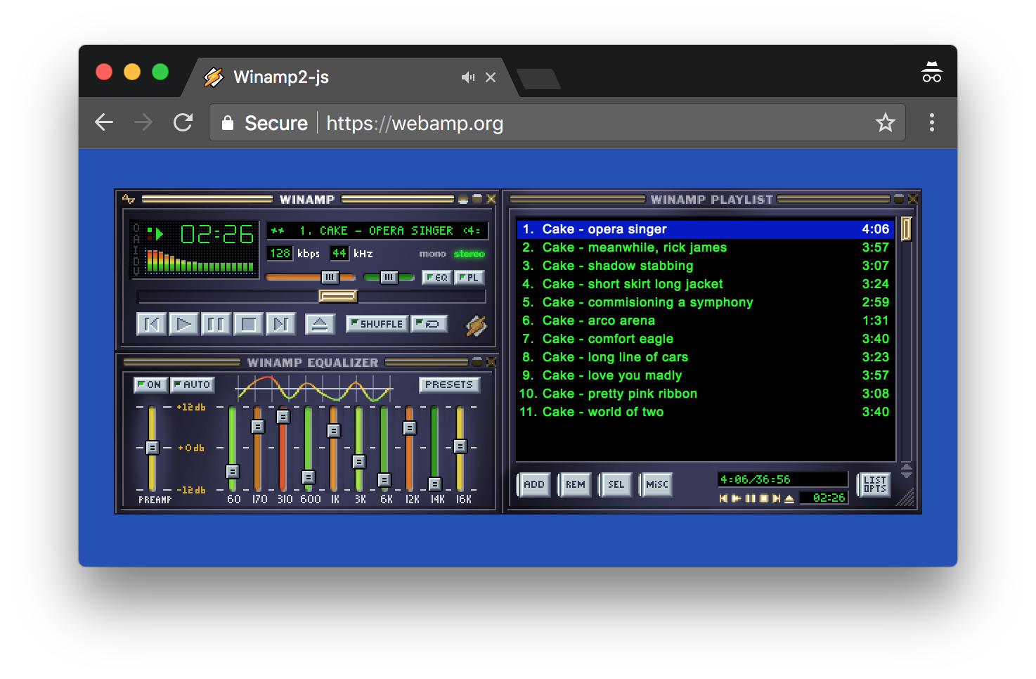 screenshot 1 of Webamp