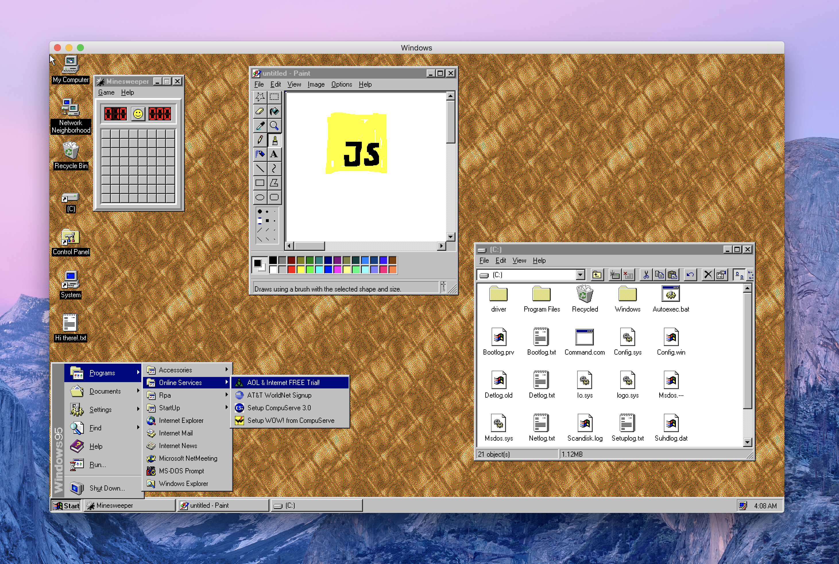 screenshot 1 of Windows 95