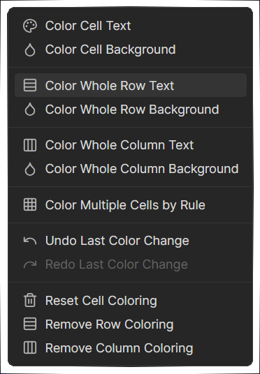 Right Click Menu