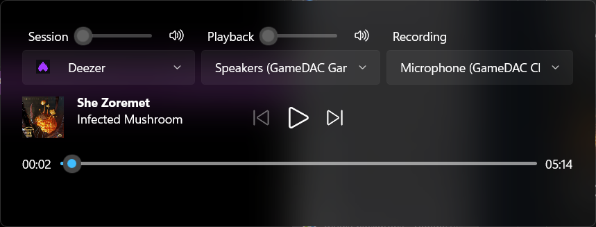 Media Controls Screenshot
