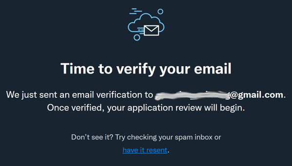 Verify your email address