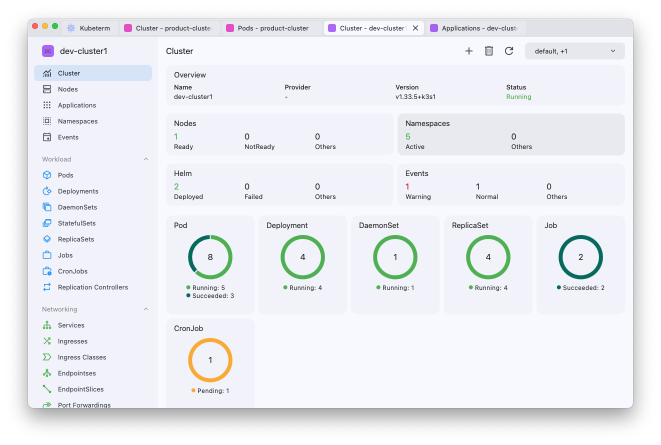 Kubeterm screenshot
