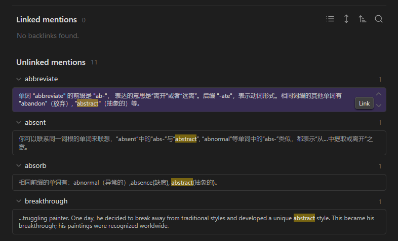 DictionaryByGPT4 Obsidian