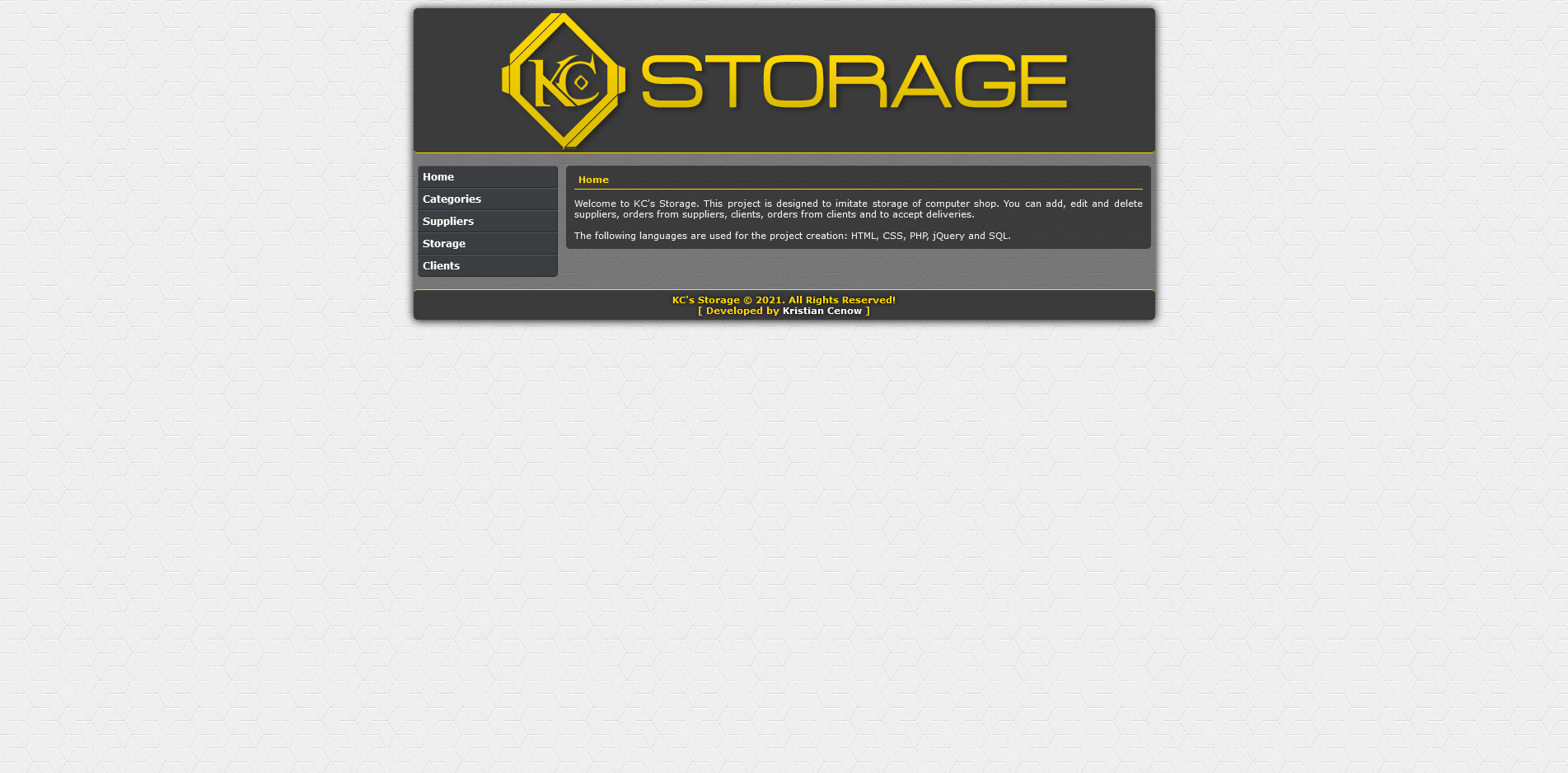 GitHub - ktsenovv/storage: Web based application which is designed to ...