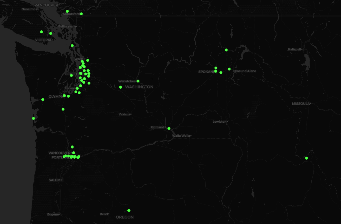 Tweets in Washington State