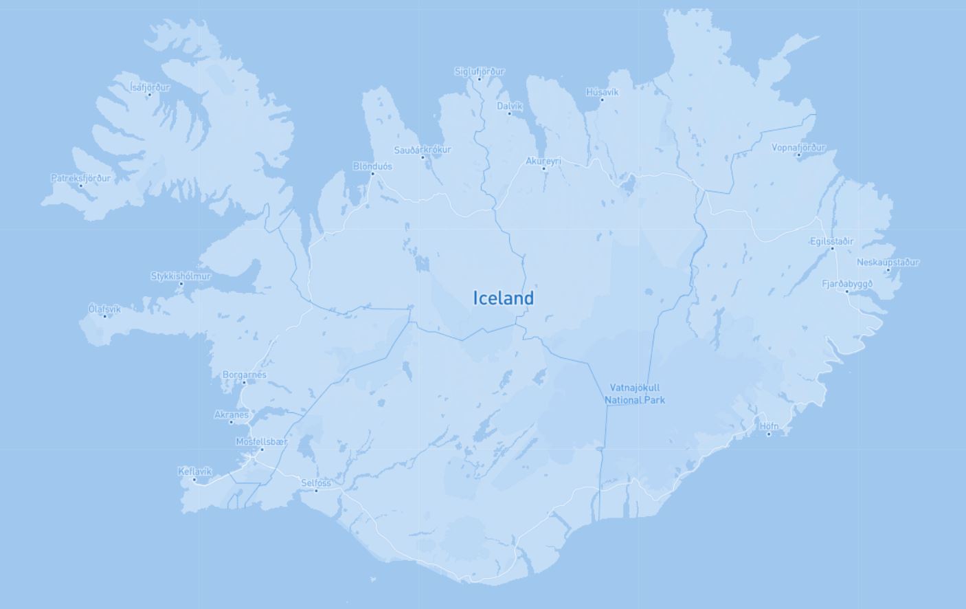 iceland map