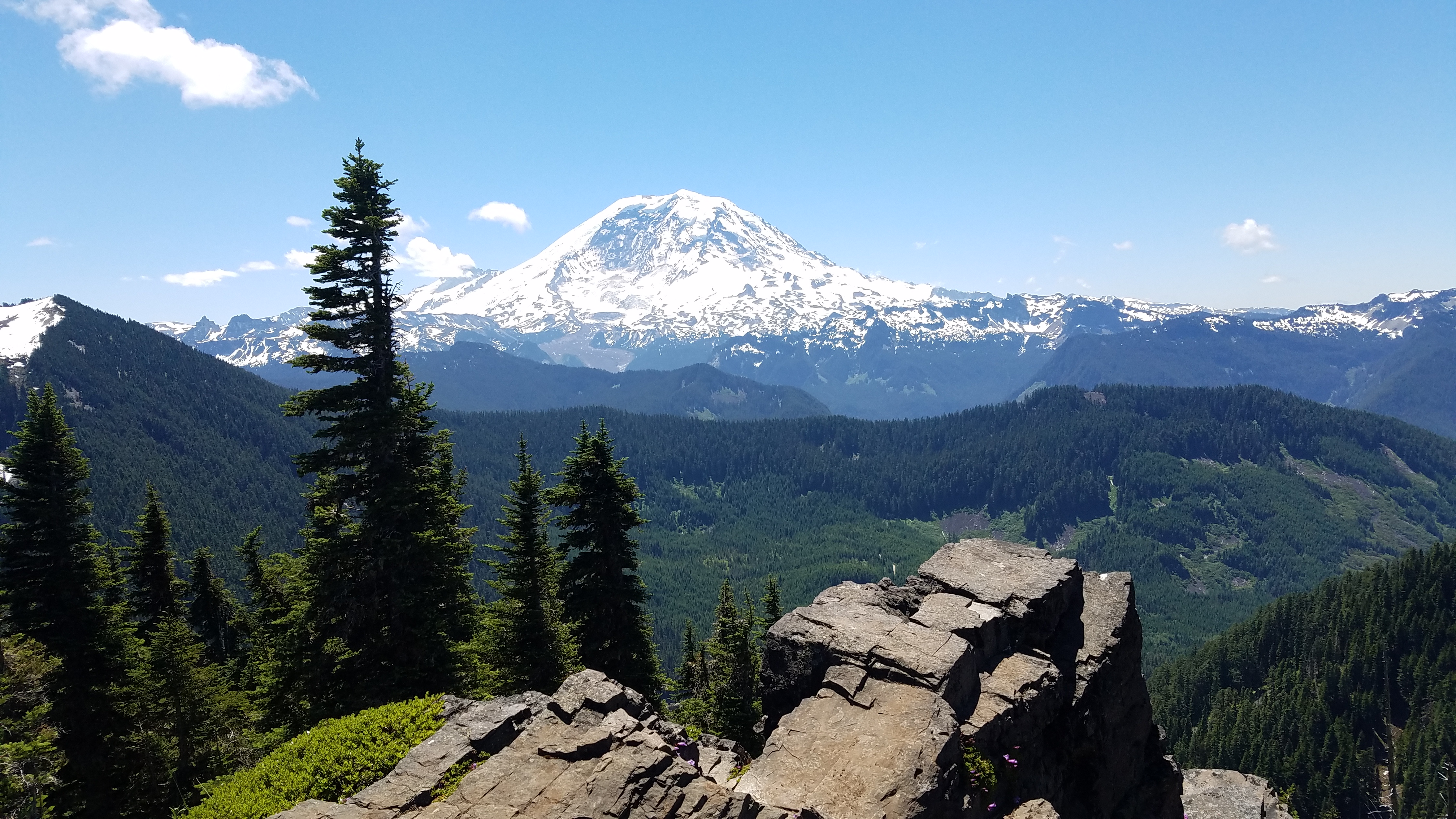 Summit Lake and Mount Rainier