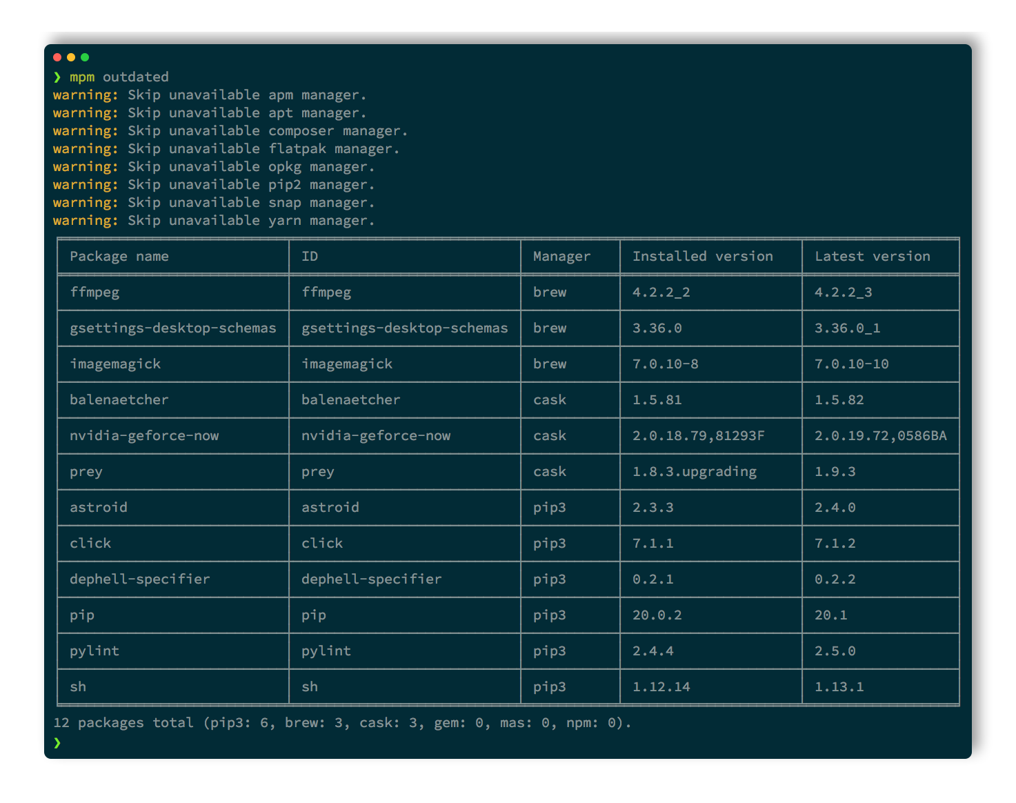 GitHub kdeldycke meta package manager wraps all package