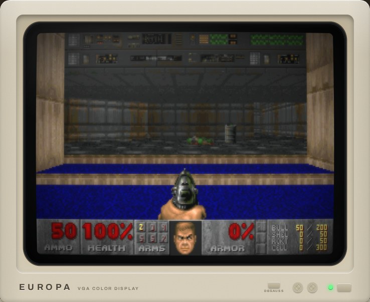 DOOM on the ARM PC's colour monitor