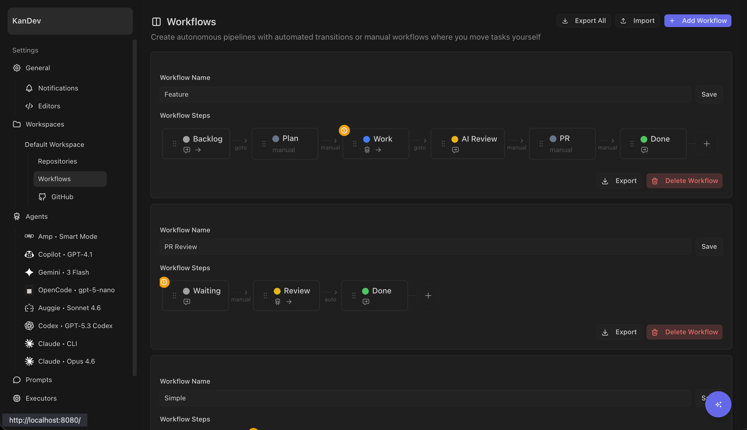 Workflows