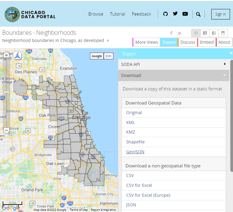 Chicago data portal