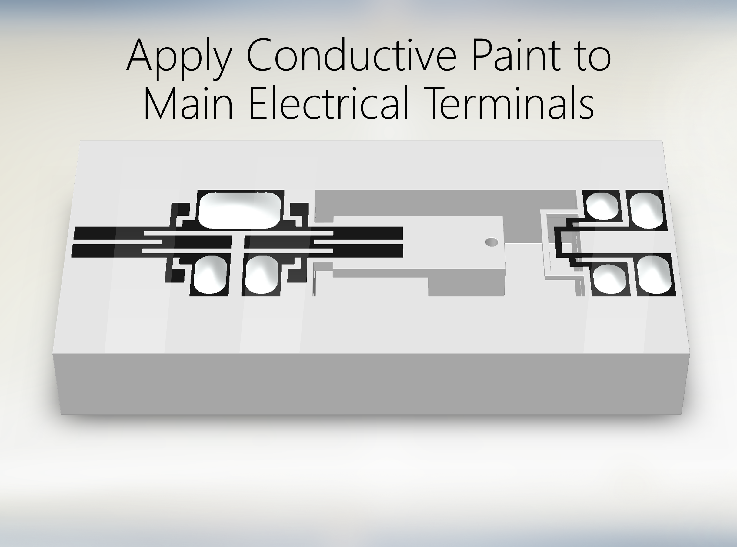 Apply Conductive Paint to Main Electrical Terminals
